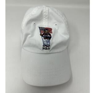 Polo Ralph Lauren Bear X Team USA Hat Cap White 2024 Summer Olympics Strapback